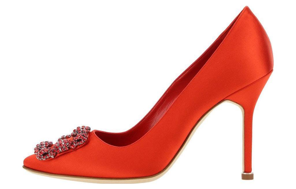 (Women) Manolo Blahnik Mule 'Orange Stiletto' 422-1409-6208