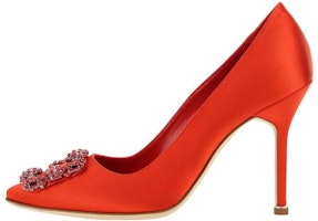 (Women) Manolo Blahnik Mule 'Orange Stiletto' 422-1409-6208 (Women) Manolo Blahnik Mule 'Orange Stiletto' 422-1409-6208