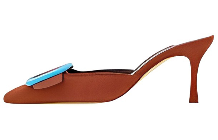 (W) Manolo Blahnik Mule 'Red Blue Fashion'