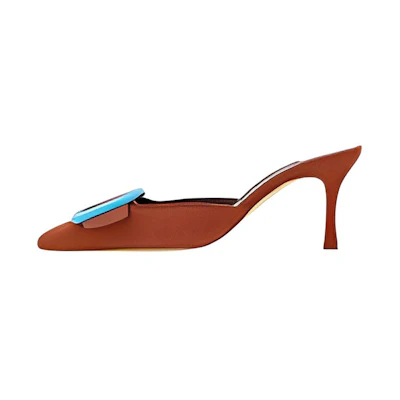(W) Manolo Blahnik Mule 'Red Blue Fashion'