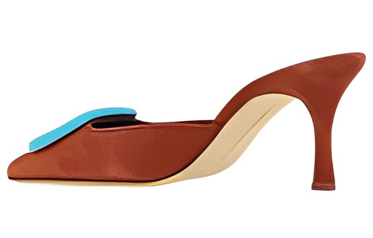 (W) Manolo Blahnik Mule 'Red Blue Fashion' 圖 4