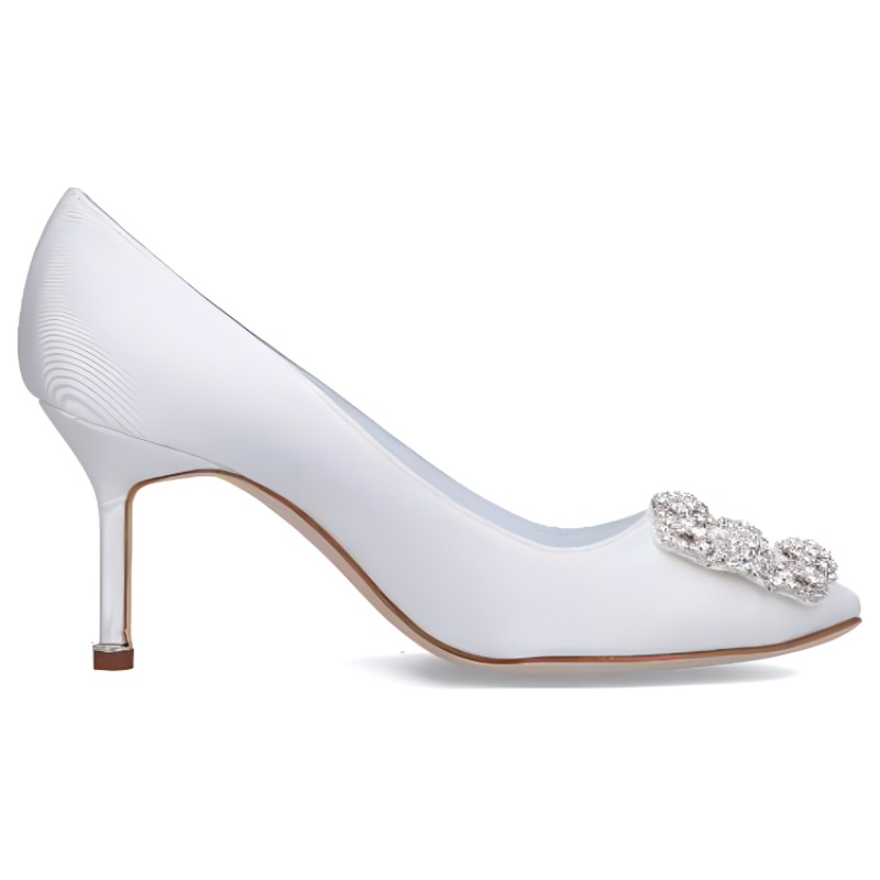 Order (Women) Manolo Blahnik Mule 'White Stiletto' 32222170001