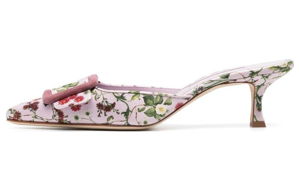 (Women) Manolo Blahnik Mule High Heels 'Pink Fashion' 123-2313-9053