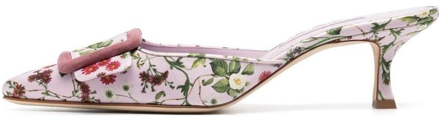 (Women) Manolo Blahnik Mule High Heels 'Pink Fashion' 123-2313-9053 Buy (Women) Manolo Blahnik Mule High Heels 'Pink Fashion' 123-2313-9053