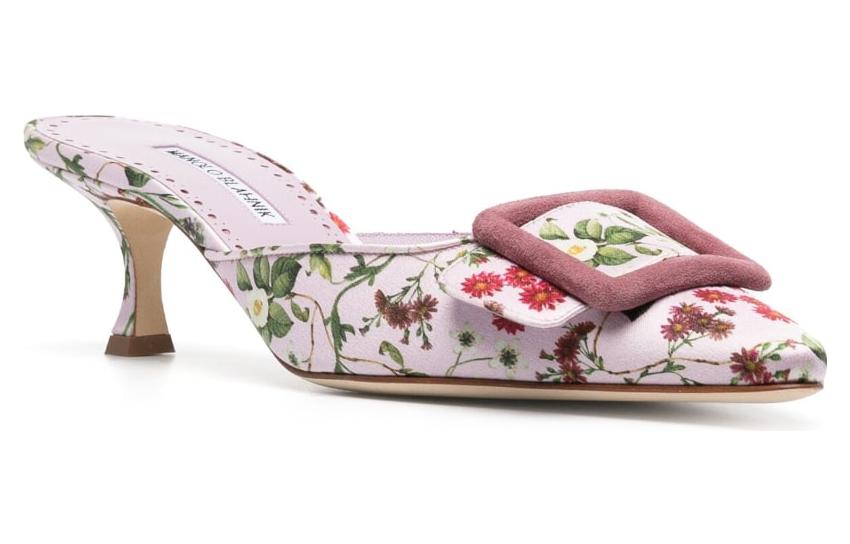 Order (W) Manolo Blahnik Sepatu Hak Tinggi Mule 'Pink Fashion' 123-2313-9053