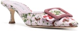 Order (W) Manolo Blahnik Mule Tumit Tinggi 'Pink Fashion' 123-2313-9053
