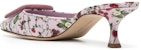 (W) Manolo Blahnik Mule Tumit Tinggi 'Pink Fashion' 123-2313-9053