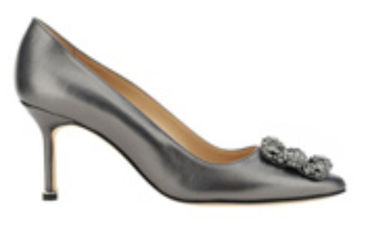 Order (Women) Manolo Blahnik Mule Stiletto 'Silver Grey' 223-1497-0408