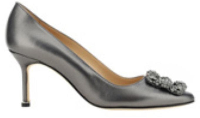 (Women) Manolo Blahnik Mule Stiletto 'Silver Grey' 223-1497-0408 Order (Women) Manolo Blahnik Mule Stiletto 'Silver Grey' 223-1497-0408