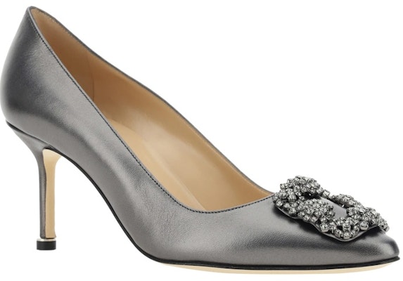 (Women) Manolo Blahnik Mule Stiletto 'Silver Grey' 223-1497-0408 Lookbook (Women) Manolo Blahnik Mule Stiletto 'Silver Grey' 223-1497-0408