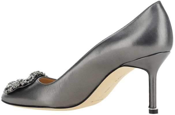 (Women) Manolo Blahnik Mule Stiletto 'Silver Grey' 223-1497-0408 Shop (Women) Manolo Blahnik Mule Stiletto 'Silver Grey' 223-1497-0408