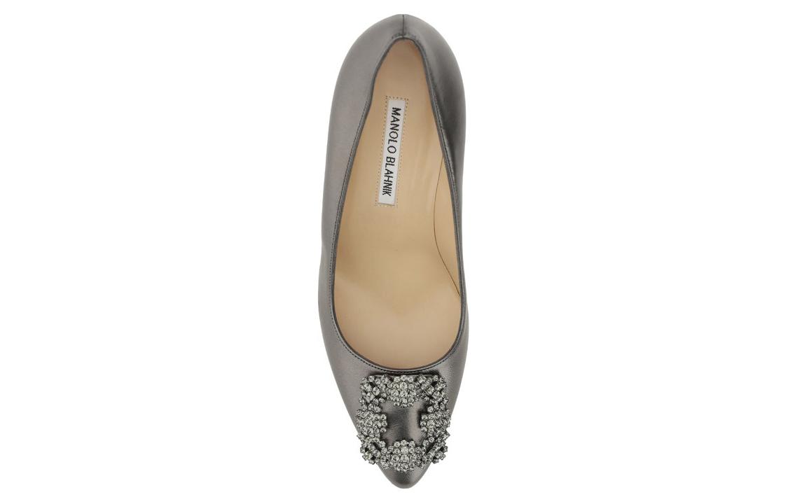 Purchase (Women) Manolo Blahnik Mule Stiletto 'Silver Grey' 223-1497-0408