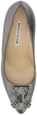 (Women) Manolo Blahnik Mule Stiletto 'Silver Grey' 223-1497-0408 Purchase (Women) Manolo Blahnik Mule Stiletto 'Silver Grey' 223-1497-0408