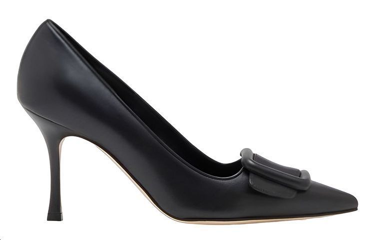 Order (W) Manolo Blahnik Napa 'Kasut Tumit Tinggi Hitam' 219-0343-0010