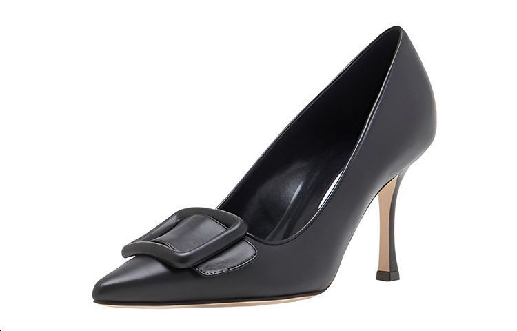 (W) Manolo Blahnik Napa 'Black High Heels' 圖 3