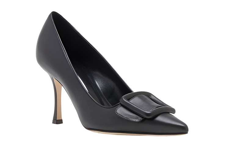 Shop (W) Manolo Blahnik Napa 'Kasut Tumit Tinggi Hitam' 219-0343-0010