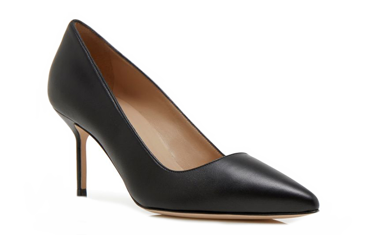 (W) Manolo Blahnik Napa Leather High Heels 'Black' 圖 3