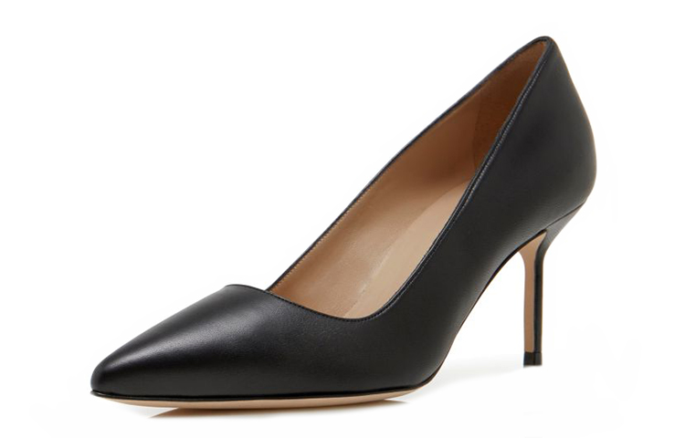 (W) Manolo Blahnik Napa Leather High Heels 'Black' 圖 4