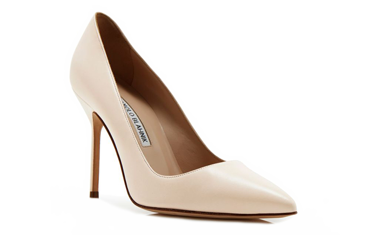 (W) Manolo Blahnik Napa Leather High Heels 'Light Pink' 圖 2