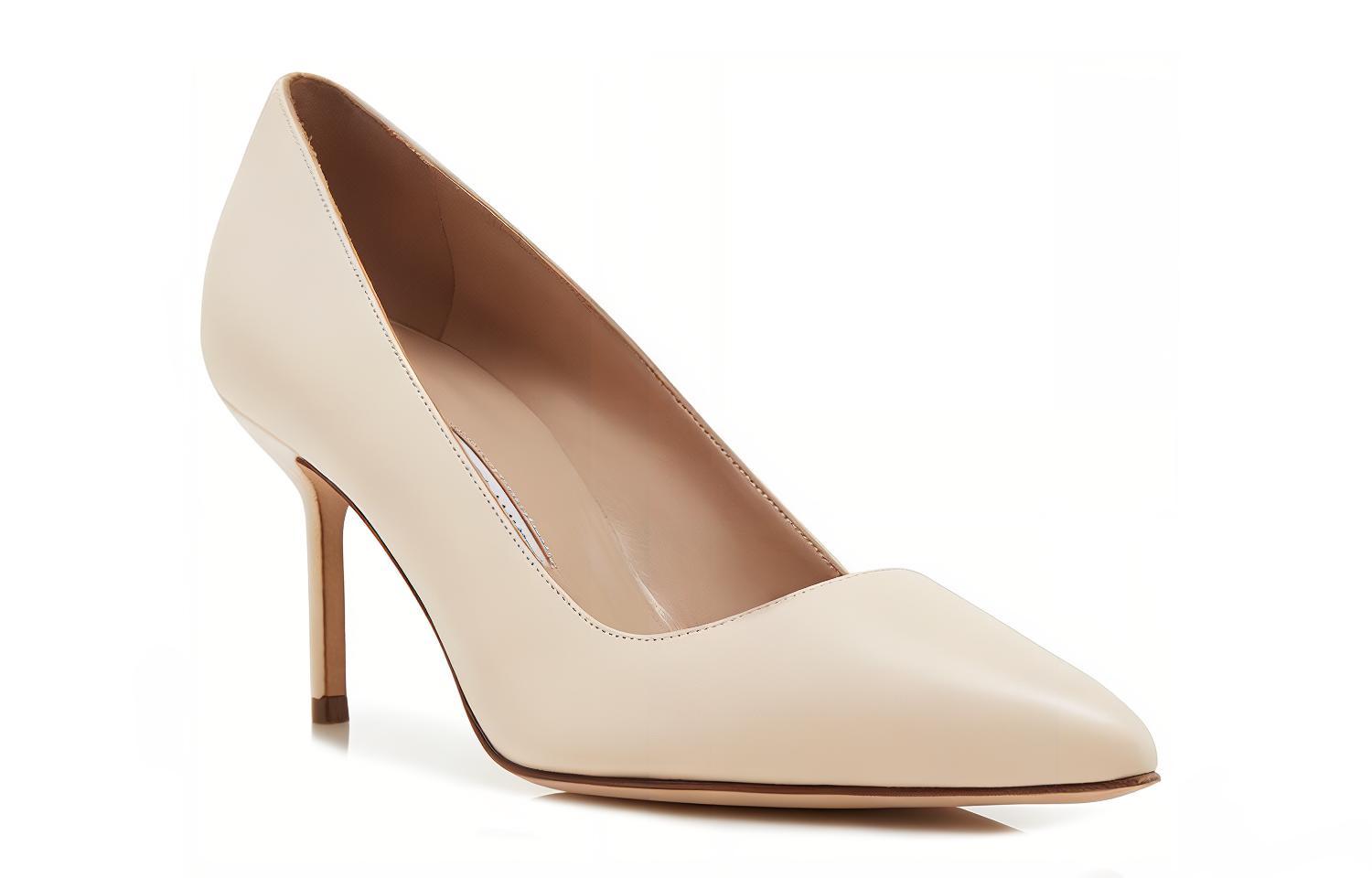 (W) Manolo Blahnik Napa Leather High Heels 'Light Pink' 圖 2