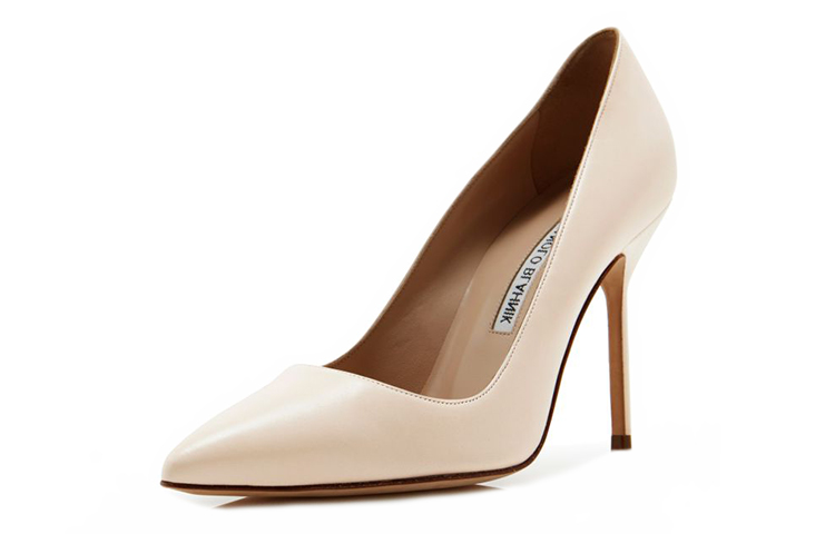 (W) Manolo Blahnik Napa Leather High Heels 'Light Pink' 圖 3