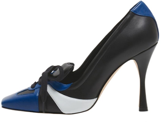 (W) Tacones Manolo Blahnik Napa Cuero Cordones 'Azul Negro' 121-1637-0001 Buy (W) Tacones Manolo Blahnik Napa Cuero Cordones 'Azul Negro' 121-1637-0001