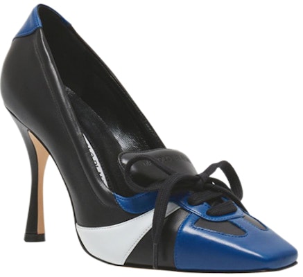 (W) (女性用) マノロ ブラニク ナパレザー レースアップ ヒール 'ブルーブラック' 121-1637-0001 Order (W) (女性用) マノロ ブラニク ナパレザー レースアップ ヒール 'ブルーブラック' 121-1637-0001