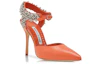 Order (Women) Manolo Blahnik Napa Leather Pointed Toe High Heels 'Orange' 221-0766-0002