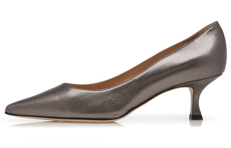 (Women) Manolo Blahnik Nappa 'Silver Stiletto Pumps' 121-1801-0002