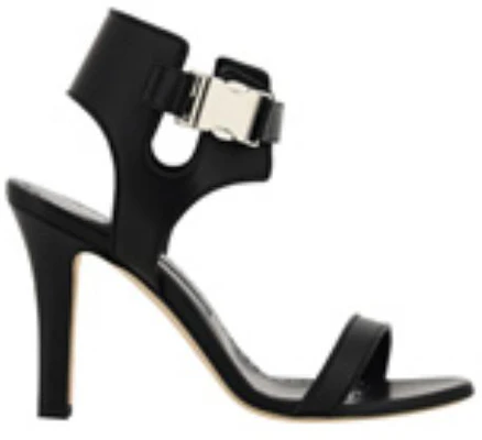 (Women) Manolo Blahnik Open-Toe Sandal 'Black Leather' 223-1325-0015 Order (Women) Manolo Blahnik Open-Toe Sandal 'Black Leather' 223-1325-0015