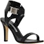 Lookbook (W) Manolo Blahnik Sandal Toe Terbuka 'Kulit Hitam' 223-1325-0015