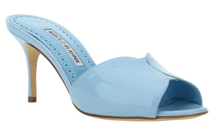 (W) Manolo Blahnik Open-Toe High Heel Mules 'Light Blue Fashion' 圖 3