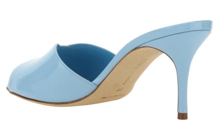 (W) Manolo Blahnik Open-Toe High Heel Mules 'Light Blue Fashion' 圖 4