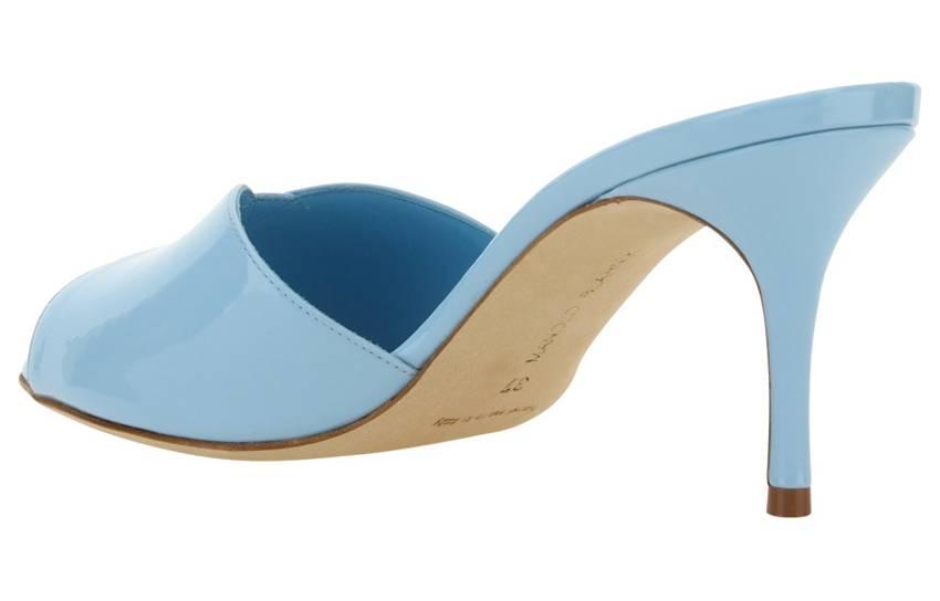 (W) Manolo Blahnik Open-Toe High Heel Mules 'Light Blue Fashion' 圖 5