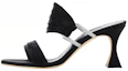 Buy (W) Manolo Blahnik Open Toe Leren Muiltjes 7cm ''Zwart'' 323-2506-0015