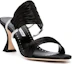 Lookbook (W) Manolo Blahnik Open Toe Leren Muiltjes 7cm ''Zwart'' 323-2506-0015