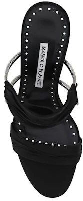 (W) Manolo Blahnik Open Toe Leren Muiltjes 7cm ''Zwart'' 323-2506-0015 Purchase (W) Manolo Blahnik Open Toe Leren Muiltjes 7cm ''Zwart'' 323-2506-0015