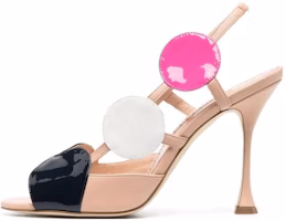 (Women) Manolo Blahnik Open Toe Leather Sandals 'Beige' 12321922505 (Women) Manolo Blahnik Open Toe Leather Sandals 'Beige' 12321922505