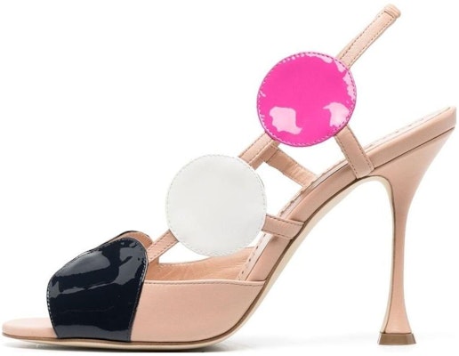 (Women) Manolo Blahnik Open Toe Leather Sandals 'Beige' 12321922505 Buy (Women) Manolo Blahnik Open Toe Leather Sandals 'Beige' 12321922505