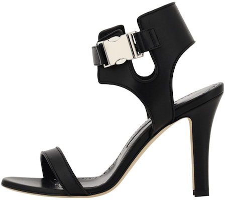 (W) Manolo Blahnik Sandal Toe Terbuka 'Kulit Hitam' 223-1325-0015 Lookbook (W) Manolo Blahnik Sandal Toe Terbuka 'Kulit Hitam' 223-1325-0015