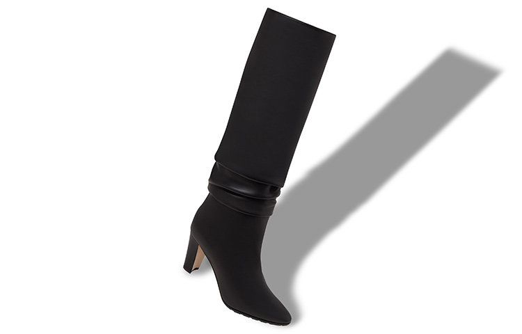 (W) Manolo Blahnik OTK 'Street Fashion Nappa Leather Black' 圖 3