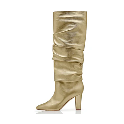 (W) Manolo Blahnik Over-The-Knee Boots 'Gold'