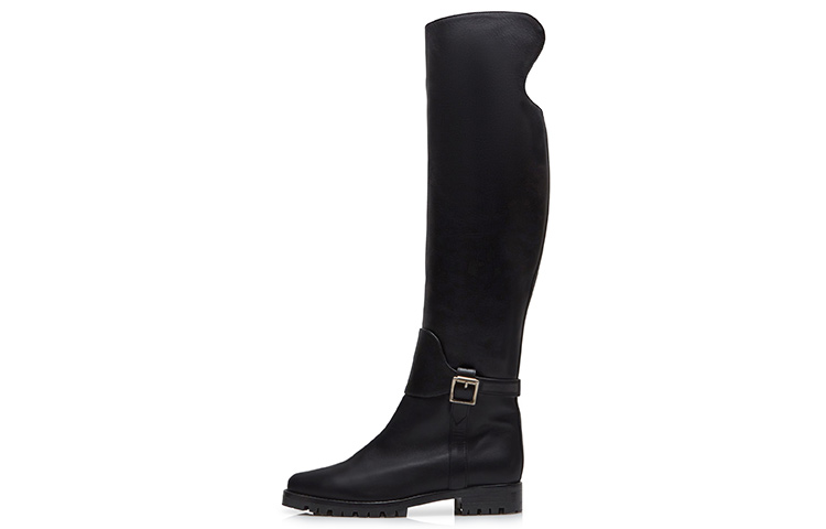 (Women) Manolo Blahnik Over-The-Knee Fashion Boots 'Black Calfskin' 321-1710-0001