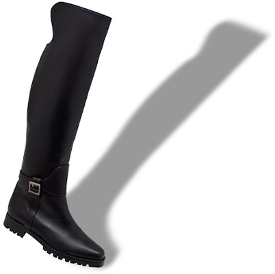 (Women) Manolo Blahnik Over-The-Knee Fashion Boots 'Black Calfskin' 321-1710-0001 Lookbook (Women) Manolo Blahnik Over-The-Knee Fashion Boots 'Black Calfskin' 321-1710-0001
