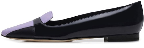 (Women) Manolo Blahnik Patent Flat 'Navy Fashion' 322-2142-0002 (Women) Manolo Blahnik Patent Flat 'Navy Fashion' 322-2142-0002