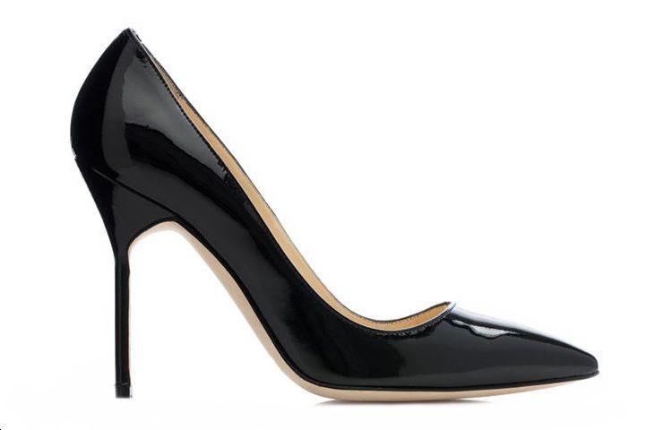 Order (Women) Manolo Blahnik Patent Leather High Heels 'Black Logo' 9XX-0537-0008