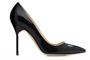 Order MANOLO BLAHNIK 徽標漆皮高跟鞋 女性款 黑色