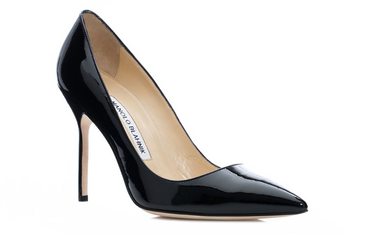 Lookbook (Women) Manolo Blahnik Patent Leather High Heels 'Black Logo' 9XX-0537-0008
