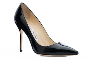 Lookbook MANOLO BLAHNIK 徽標漆皮高跟鞋 女性款 黑色