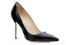 Lookbook (W) Manolo Blahnik Tumit Tinggi Kulit Lakar 'Logo Hitam' 9XX-0537-0008